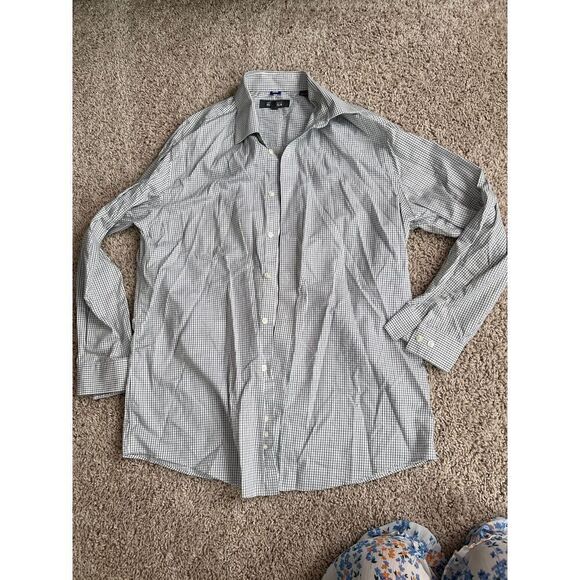 Kenneth Cole Reaction Slim Fit Non Iron 16-16 1/2 Button Down Shirt Business - Picture 1 of 3